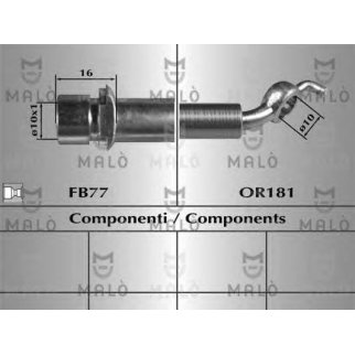 Шланг тормозной Malo фото