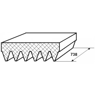 Ремень ручейковый FEBEST 88128-6L738 фото 2