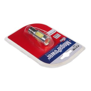 Лампа P21/5W (BAY15d) 5 SMD MEGA WHITE блистер 6000K 12V MEGAPOWER фото 1