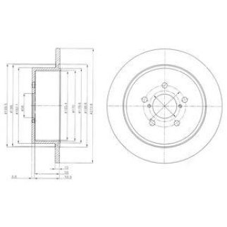 Диск тормозной задний DELPHI BG4129 фото
