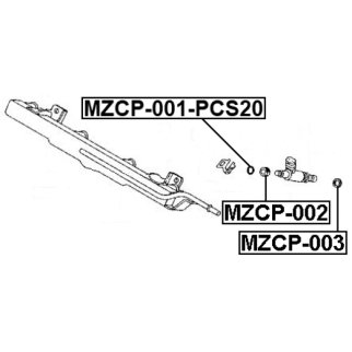 Кольцо уплотнительное (двигатель) FEBEST MZCP-001-PCS20 фото 2
