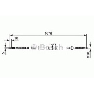 Трос стояночного тормоза правый BOSCH 1 987 477 815 фото