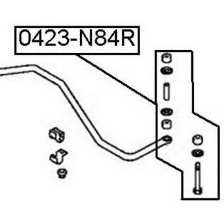 Стойка заднего стабилизатора ASVA 0423-N84R фото