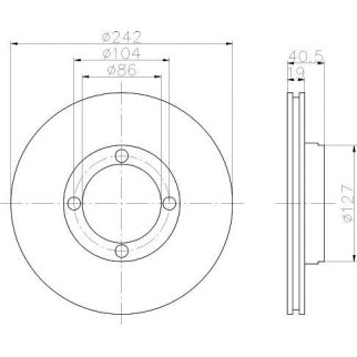Диск тормозной передний вентилируемый TEXTAR 92062600 фото