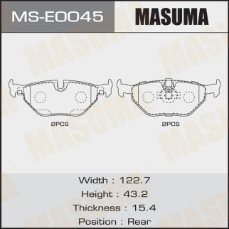 Колодки тормозные к-кт Masuma MS-E0045 фото