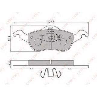 Колодки тормозные передние к-кт LYNXauto BD-3009 фото