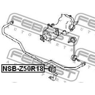 Втулка (сайлентблок) заднего стабилизатора FEBEST NSB-Z50R18 фото