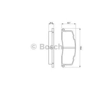 Колодки тормозные TOYOTA Previa (90-) задние (4шт.) BOSCH фото