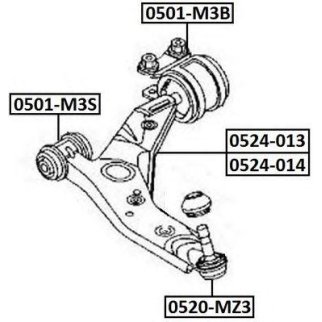 Рычаг передний ASVA 0524-013 фото