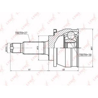 ШРУС наружный передний LYNXauto CO-7102 фото