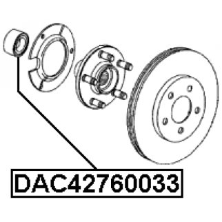 Подшипник передней ступицы FEBEST DAC42760033 фото 2