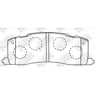 Колодки тормозные к-кт NiBK PN1274 фото
