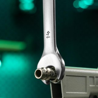 Ключ комбинированный 14 мм, CrV, матовый хром// STELS фото 6