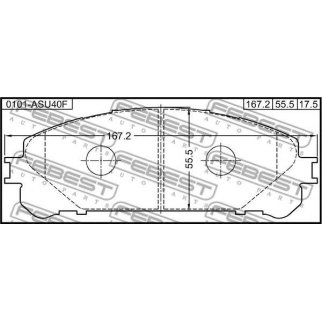 Колодки тормозные передние к-кт FEBEST 0101-ASU40F фото