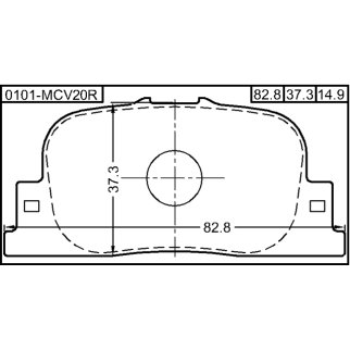 Колодки тормозные задние дисковые к-кт FEBEST 0101-MCV20R фото 2