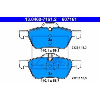 Колодки тормозные передние к-кт ATE 13.0460-7161.2 фото