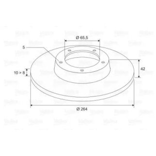 Диск тормозной задний Valeo 297593 фото
