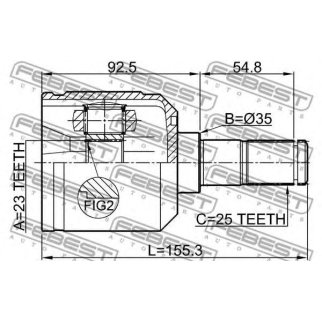 ШРУС внутренний FEBEST 0411-N11W фото