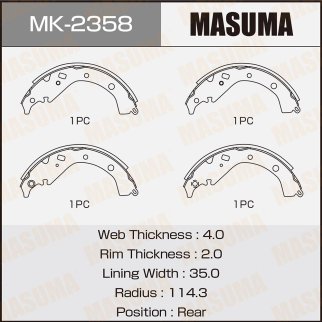Колодки барабанные к-кт Masuma MK-2358 фото