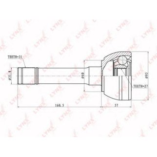 ШРУС наружный LYNXauto CO5723 фото