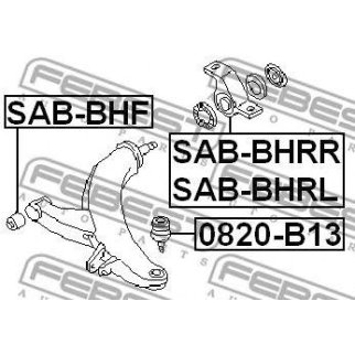 Сайлентблок рычага FEBEST SAB-BHRR фото