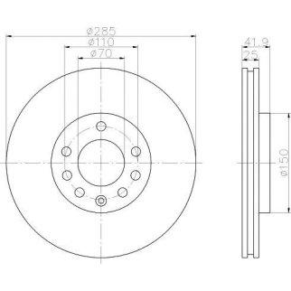 Диск тормозной передний вентилируемый TEXTAR 92118703 фото