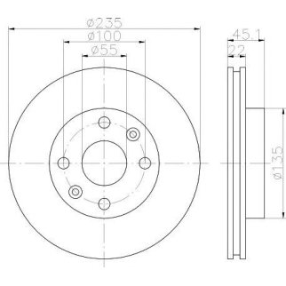 Диск тормозной передний вентилируемый TEXTAR 92134200 фото