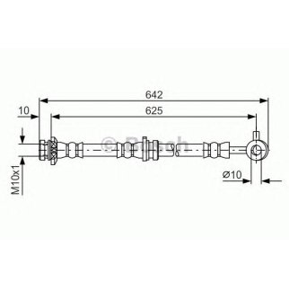 Шланг тормозной передний правый BOSCH 1 987 481 573 фото