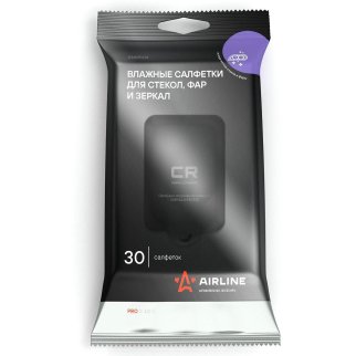 Салфетки влажные для стекол, фар и зеркал PRO (30 шт.) (ANMS04) фото
