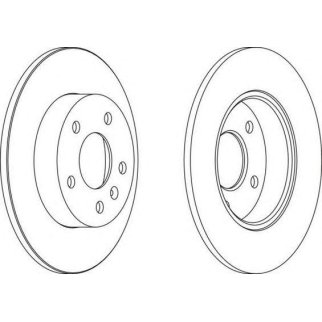 Диск тормозной задний OPEL Astra G/H Meriva Zafira FERODO DDF1044 фото
