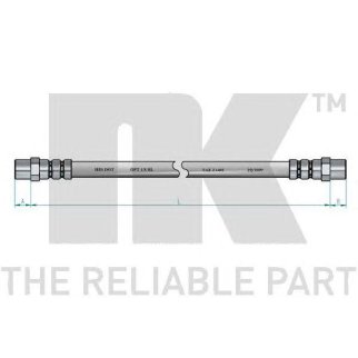 Шланг тормозной задний / AUDI-80 82 - 92, Coupe 81 - 96 фото