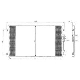 Радиатор кондиционера (конденсер) NRF 35383 фото