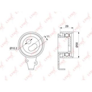 Ролик ГРМ LYNXauto PB1272 фото