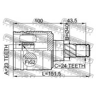 ШРУС внутренний FEBEST 0211-N16JP фото