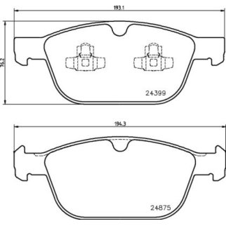 Колодки торм. для а/м Volvo XC60 (08-) диск. перед. 193x76 (PF 1053) фото 3