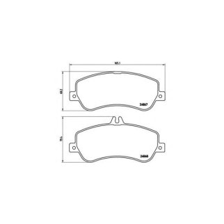 Колодки тормозные передние к-кт Brembo P 50 086 фото