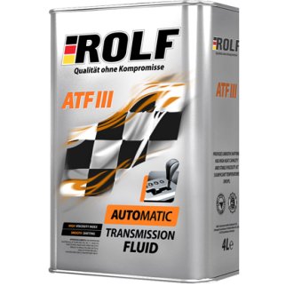 Масло трансмиссионное ROLF ATF III (металл) 4л фото