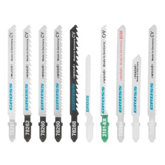 Набор полотен для электролобзика универсальный, 10шт., Profi, пластиковый кейс // GROSS фото