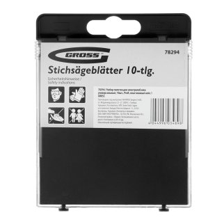 Набор полотен для электролобзика универсальный, 10шт., Profi, пластиковый кейс // GROSS фото 1