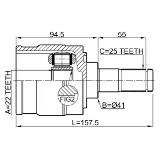 ШРУС внутренний FEBEST 1211-I30LH фото 2
