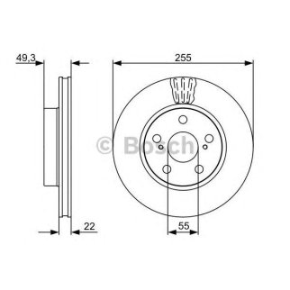 Диск тормозной BOSCH 0 986 479 564 фото