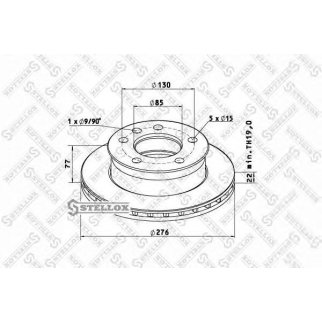 85-00730-SX_диск тормозной !вентил. 275/130x22/77 5n Omn MB Sprinter BM901/902/903/904 фото