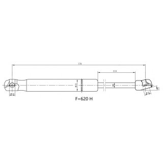 Упор газовый (амортизатор) для а/м Hyundai Tucson (15-) (крышки багажника) (GS 0850) фото 3