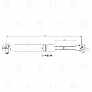 Упор газовый (амортизатор) для а/м Hyundai Tucson (15-) (крышки багажника) (GS 0850) фото 3