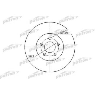 Диск тормозной передний вентилируемый PATRON PBD5381 фото