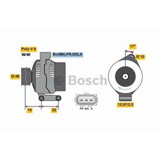 Генератор BOSCH 0 986 080 440 фото