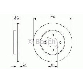Диск тормозной передний вентилируемый BOSCH 0 986 479 R18 фото