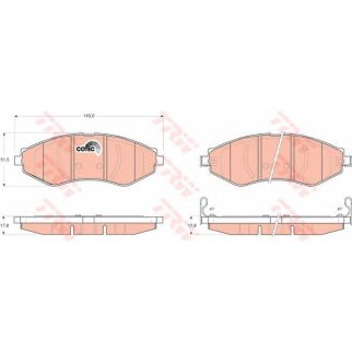 Колодки тормозные передние к-кт TRW GDB3347 фото