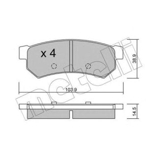 Колодки тормозные задние дисковые к-кт metelli 22-0846-0 фото