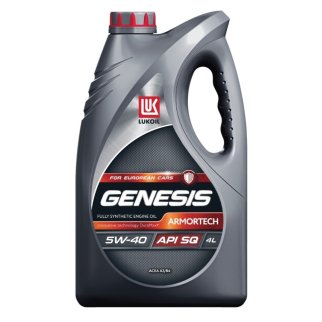 Масло моторное Лукойл Genesis Armortech 5W-40 синтетическое 4 л 2218832 фото